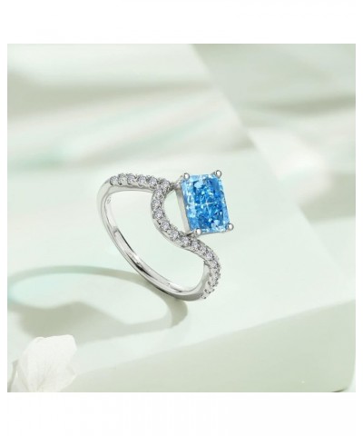 DY120690-S-W-PL-6 Newest Fine Jewelry Elegant Design S925 Silver Rhodium Plated Paraiba Ice Blue 5A Zirconia Wedding Promise ...