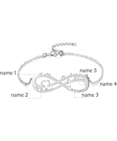 10k 14k 18k Solid Gold Personalized Name Bracelet Infinity Custom Name Bracelet Anklet Fine Jewelry Birthday Gifts for Women ...