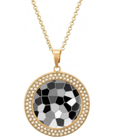 Custom Diamond Round Pendant Necklace, Bling Round Diamond Pendant Necklace Multi 1 $9.68 Others