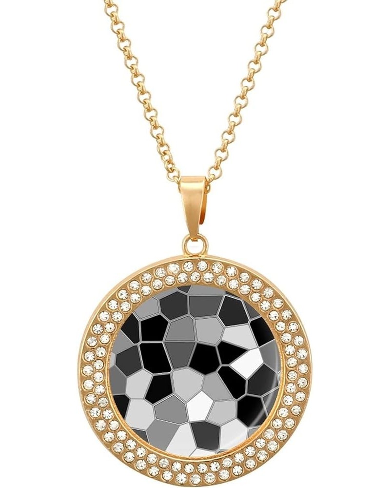 Custom Diamond Round Pendant Necklace, Bling Round Diamond Pendant Necklace Multi 1 $9.68 Others