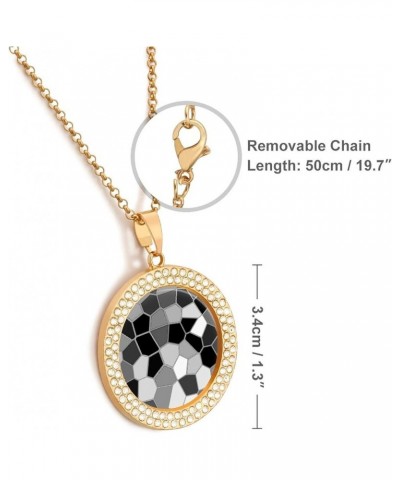 Custom Diamond Round Pendant Necklace, Bling Round Diamond Pendant Necklace Multi 1 $9.68 Others