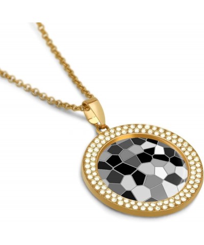 Custom Diamond Round Pendant Necklace, Bling Round Diamond Pendant Necklace Multi 1 $9.68 Others