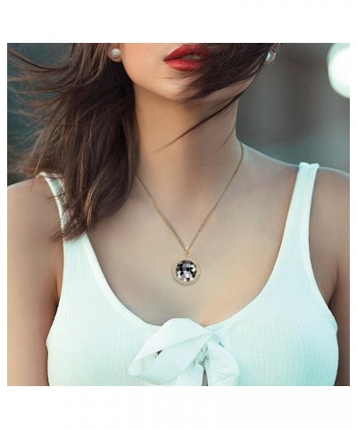 Custom Diamond Round Pendant Necklace, Bling Round Diamond Pendant Necklace Multi 1 $9.68 Others