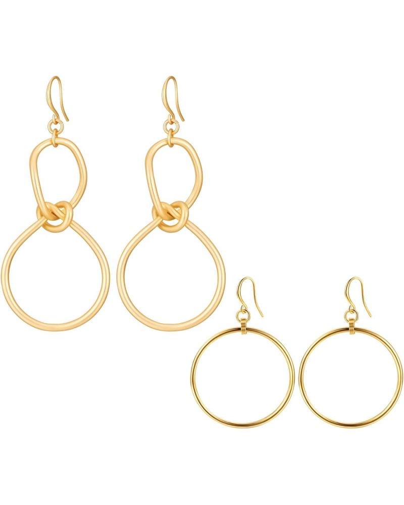 Gold Hoop Earrings for Women Long Earings Jewelry Gifts $19.03 Earrings