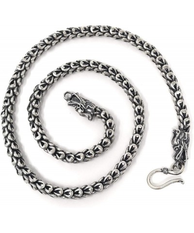 Sterling Silver Dragon Chain - Handmade Vintage 925 Necklace Thick Heavy Jewelry 18'' to 32'' 26 Inches $74.21 Necklaces