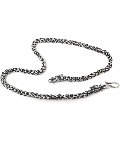 Sterling Silver Dragon Chain - Handmade Vintage 925 Necklace Thick Heavy Jewelry 18'' to 32'' 26 Inches $74.21 Necklaces