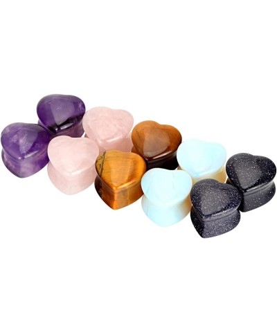 4Pairs/5pairs 2g-5/8'' Teardrop&Heart Shape Ear Gauge Plugs Tunnels Saddle Expander Piercing Jewelry 5Pairs,2g(6mm) $12.31 Bo...